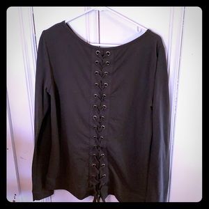 Long Sleeve Top (Lace-Up Back)